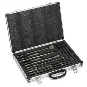 HIKOKI 402555 Set of 12 Drill Bits and 5 SDS-Plus Chisels