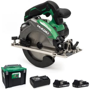 HiKOKI C18DBAL/JM 18V Cordless 165mm Circular Saw Brushless - 2 X 3Ah - Case - Charger