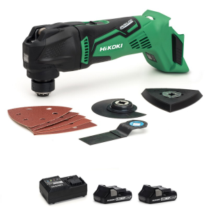 HiKOKI CV18DBL/JM Multi-Tool 18V Cordless Brushless - 2 X 3Ah - Charger