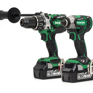 HiKOKI KC18DPL2/JAZ 18V 2 pce Cordless Brushless Kit - Combi Drill & Impact Driver Kit - 2 x 6.0Ah Batteries - Charger - 2 x Cases