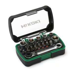 HiKOKI 750362 24 Piece 1/4" Bit and Socket Set with Ratchet