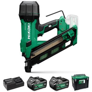 HiKOKI 18V 90mm Clipped Head Framing Nailer 2 x 5.0Ah  batteries, charger and case - NR1890DCAJPZ
