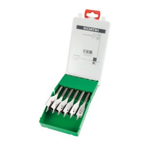 HiKOKI 781791 6 Piece Flat Wood Drill Bit Casette - 12-22mm