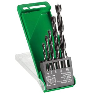 HiKOKI 781981 Brad Point Wood Drill Bit Cassette 5 Pc - 4/5/6/8/10MM