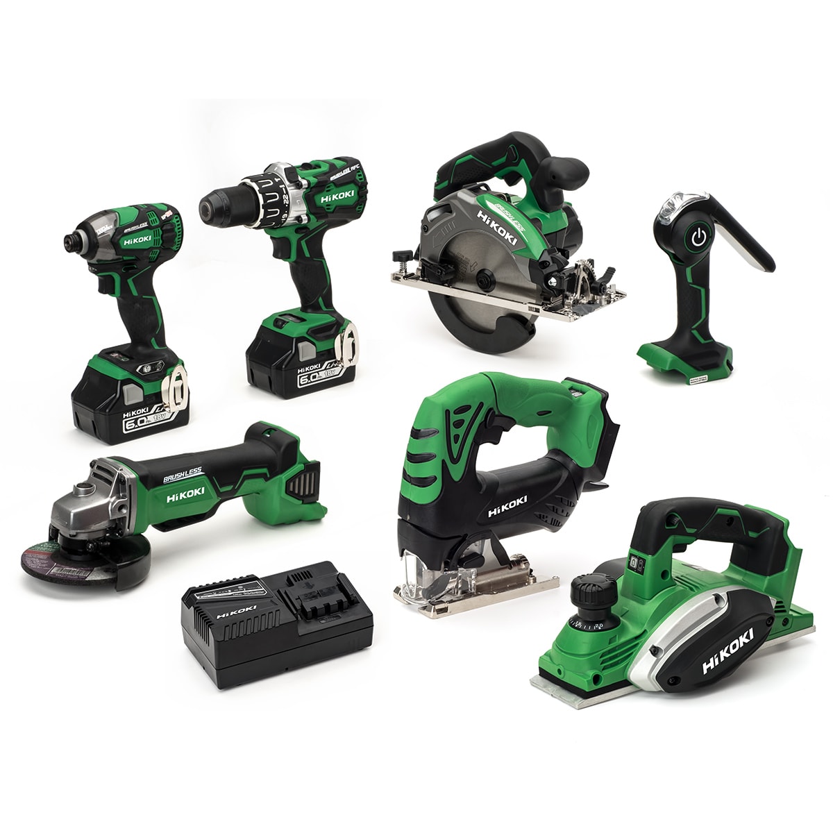 HiKOKI / Hitachi KTL618BL 18V 2x6.0Ah Li-ion Cordless 7 Piece Kit Woodworking - KTL618BL-WOOD