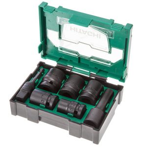 Hitachi 40030025 1/2" Impact Socket Set Bit Box 7 Piece - 40030025