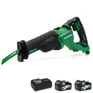 HiKOKI CR18DBL/JRZ 18V Cordless Brushless Reciprocating Saw - 2 X 5.0Ah MultiVolt Batteries