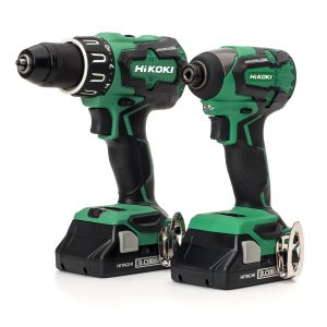 HiKOKI KC18DBFL2/JCZ 18V 2 pce Cordless Brushless Kit - Combi Drill & Impact Driver Kit - 2 x 3.0Ah Batteries - Charger - Case