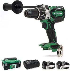 HiKOKI DV18DBXL/JP Combi Drill 18V Cordless Brushless - 2 x 5.0Ah Batteries - DV18DBXL/JP