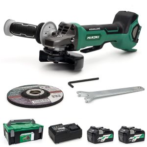 HiKOKI G3613DB/JRZ 125mm MultiVolt Cordless Disc Grinder, With Brake - 18-36V (Paddle Switch) - G3613DB/JRZ