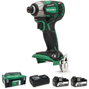HiKOKI WH18DBDL2/JA 18V Cordless Impact Driver Brushless - 2 x 5.0Ah Batteries - WH18DBDL2/JA