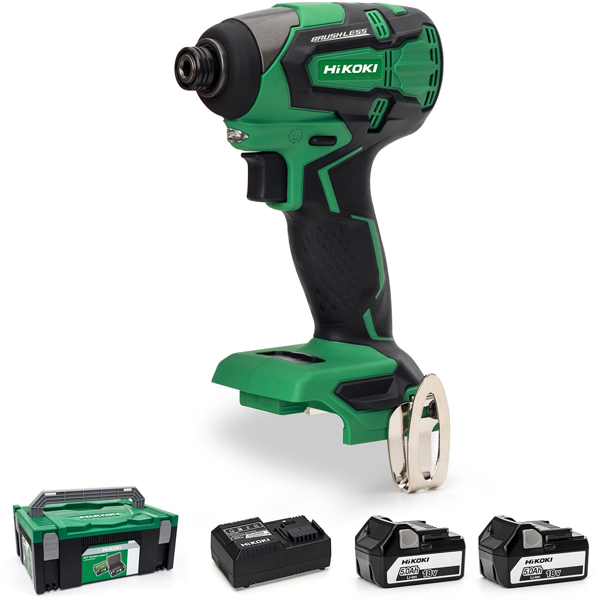 HiKOKI WH18DBFL2/JJ 18V Cordless Impact Driver Brushless 2 x 5ah - WH18DBFL2/JJ